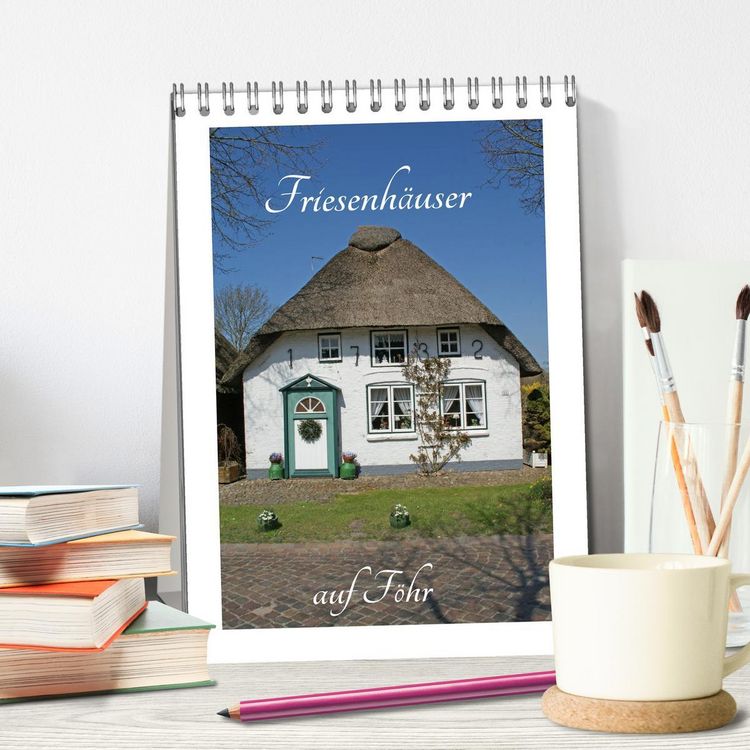 Produktbild: Friesenh&auml;user auf F&ouml;hr (Tischkalender 2026 DIN A5 hoch), CALVENDO Monatskalender