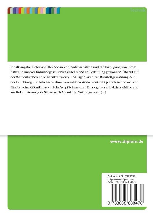 Produktbild: Bilanzierung von Entsorgungs- und Rekultivierungsverpflichtungen und die Konkretisierung durch den Interpretationsentwurf IFRIC D2