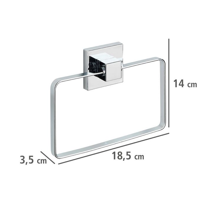 Produktbild: Vacuum-Loc&reg; Handtuchring Mod. Quadro Edelstahl, Befestigen ohne bohren