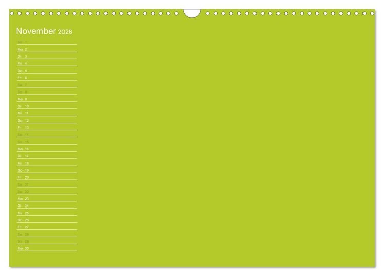 Produktbild: Bastel-Geburtstagskalender gr&uuml;n / Geburtstagskalender (Wandkalender 2026 DIN A3 quer), CALVENDO Monatskalender