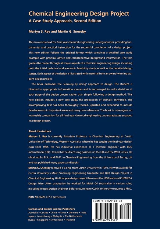 Produktbild: Chemical Engineering Design Project