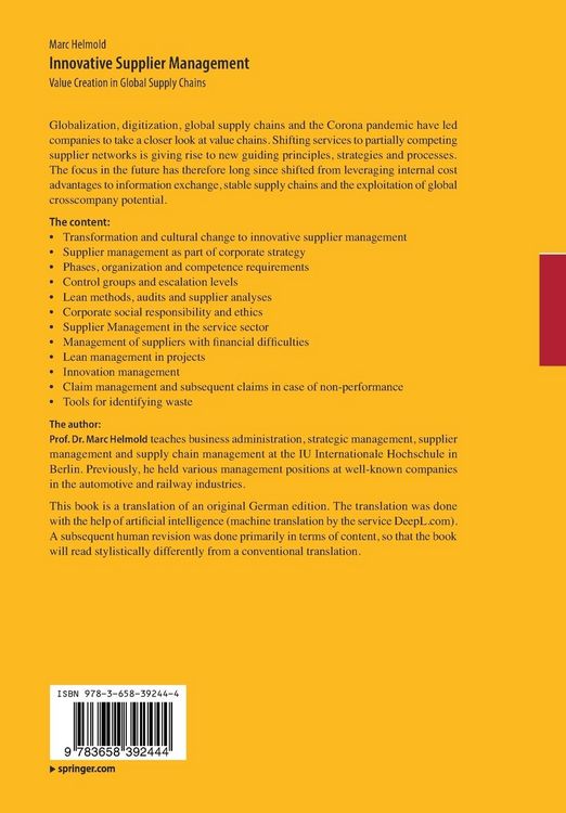 Produktbild: Innovative Supplier Management