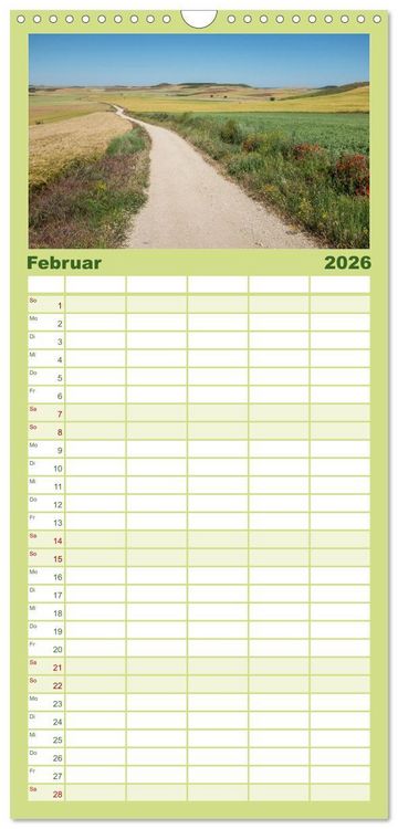 Produktbild: Familienplaner 2026 - Camino 2026 mit 5 Spalten (Wandkalender, 21 x 45 cm) CALVENDO