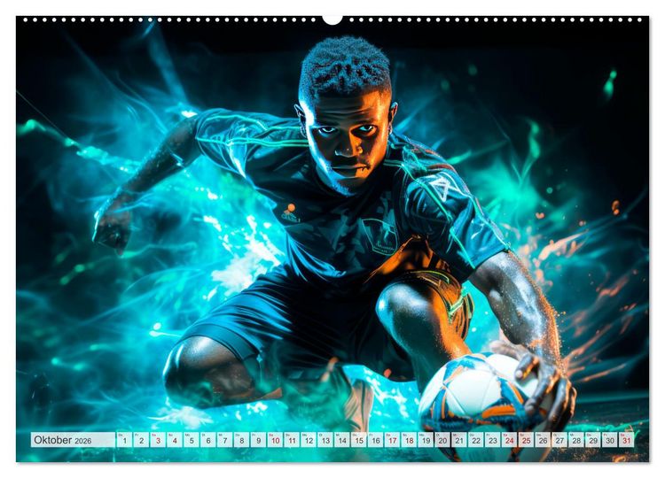 Produktbild: FU&szlig;BALLFIEBER Dynamische Szenen (Wandkalender 2026 DIN A2 quer), CALVENDO Monatskalender