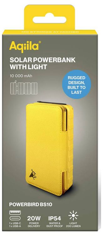 Produktbild: Aqiila Powerbird BS10 AQPBPBIBS1SG973 Solar-Powerbank 6 W 10000 mAh