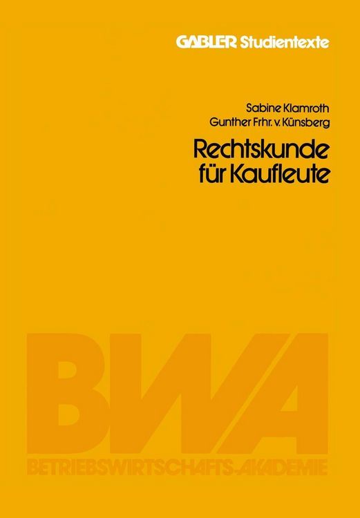 Produktbild: Rechtskunde f&uuml;r Kaufleute