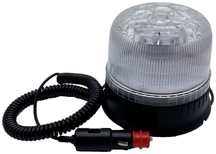 Produktbild: Berger & Schr&ouml;ter Rundumleuchte SM825HCAB 12 V, 24 V mit KFZ-Stecker, &uuml;ber Bordnetz Magnet-Befestigung, Schraubmontage, Saugnapf Blau, Orange