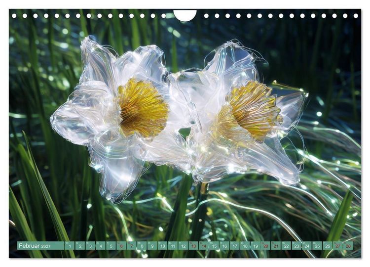 Produktbild: Luminous Garden. Wo Biologie und KI verschmelzen (Wandkalender 2027 DIN A4 quer), CALVENDO Monatskalender