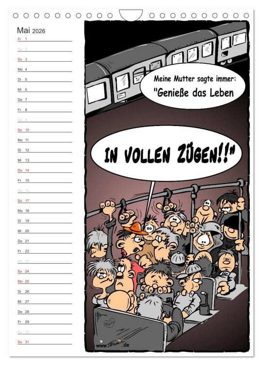Produktbild: Trumix Cartoons - Autsch, das tut weh! (Wandkalender 2026 DIN A4 hoch), CALVENDO Monatskalender