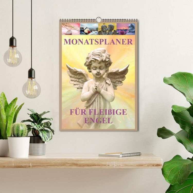 Produktbild: Monatsplaber f&uuml;r flei&szlig;ige Engel (Wandkalender 2026 DIN A3 hoch), CALVENDO Monatskalender