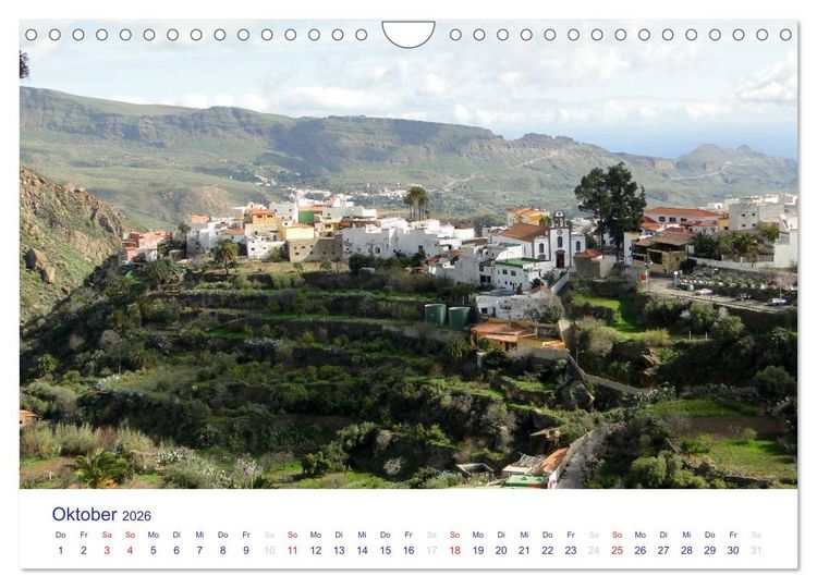 Produktbild: Die Canarischen Inseln - Gran Canaria (Wandkalender 2026 DIN A4 quer), CALVENDO Monatskalender
