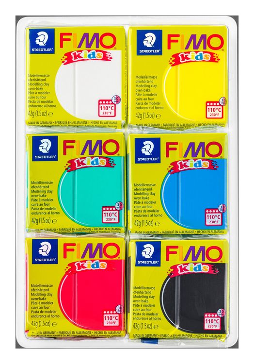 Produktbild: STAEDTLER FIMO kids Colour Pack - basic 6x42g