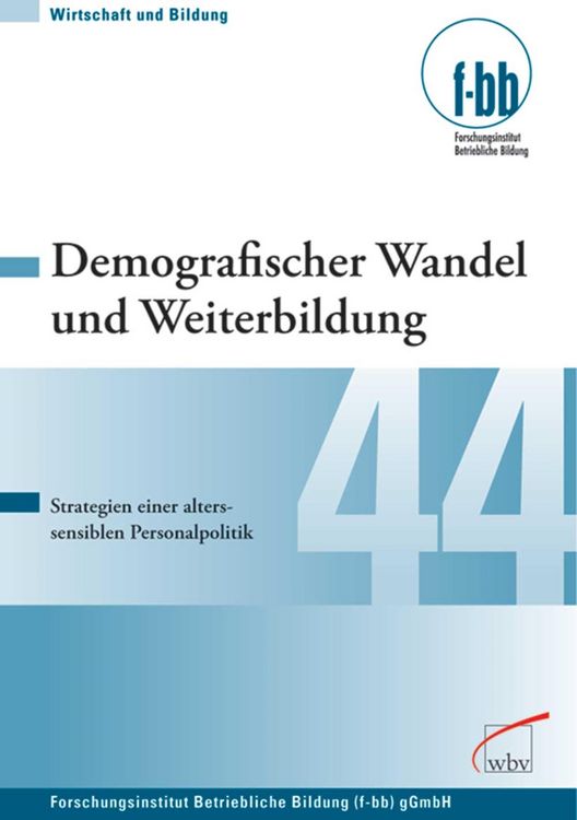 Produktbild: Demografischer Wandel und Weiterbildung