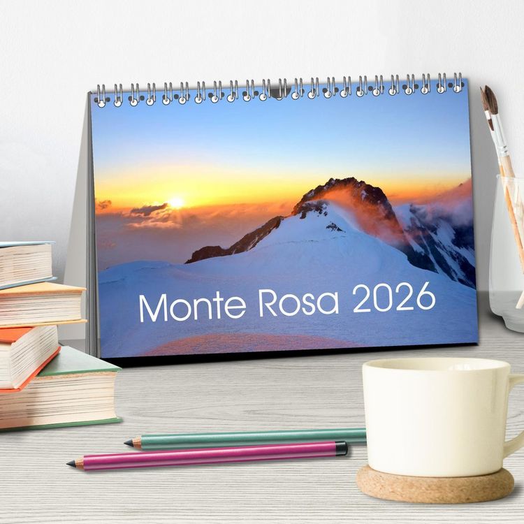 Produktbild: Monte Rosa (Tischkalender 2026 DIN A5 quer), CALVENDO Monatskalender