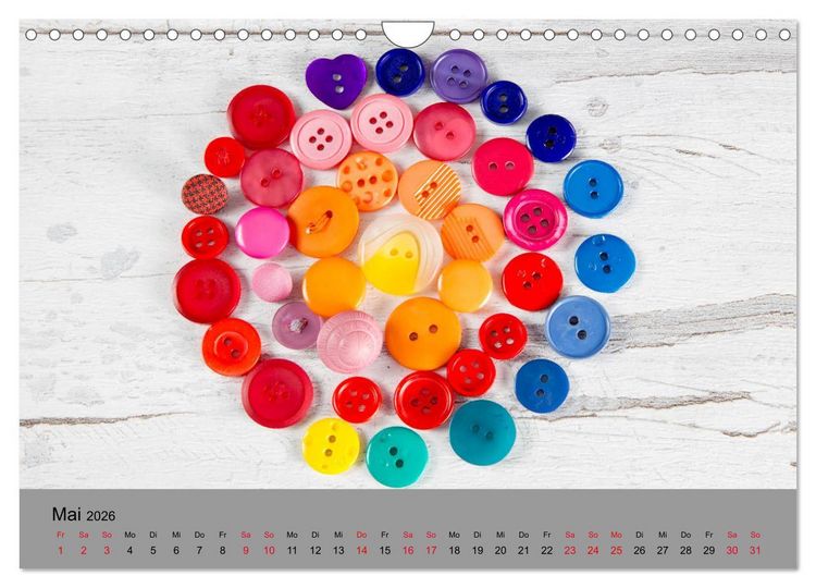 Produktbild: Die Art der Kn&ouml;pfe (Wandkalender 2026 DIN A4 quer), CALVENDO Monatskalender