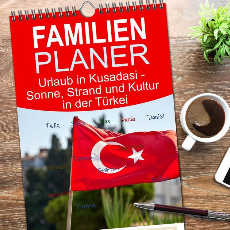 Produktbild: Familienplaner 2026 - Urlaub in Kusadasi - Sonne, Strand und Kultur in der T&uuml;rkei mit 5 Spalten (Wandkalender, 21 x 45 cm) CALVENDO