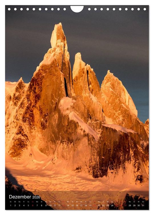 Produktbild: Magische Berge Patagoniens: Cerro Torre (Wandkalender 2026 DIN A4 hoch), CALVENDO Monatskalender