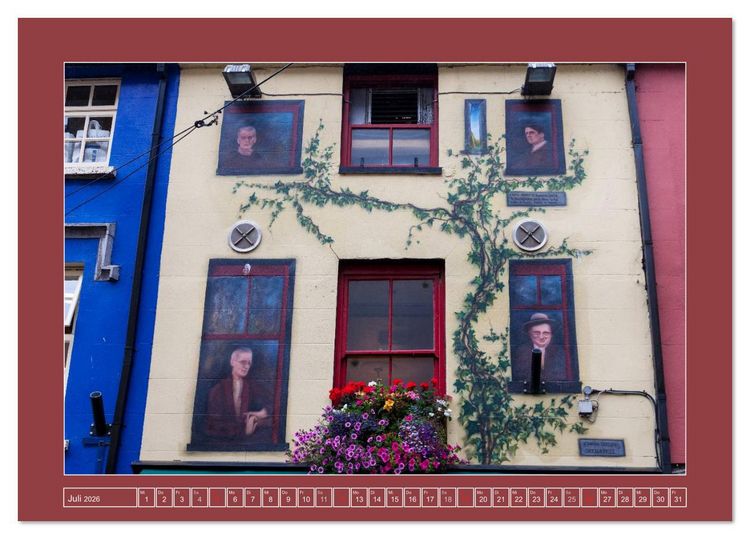 Produktbild: IRLAND - Die sch&ouml;nsten Fassadenmalereien (Tischkalender 2026 DIN A5 quer), CALVENDO Monatskalender
