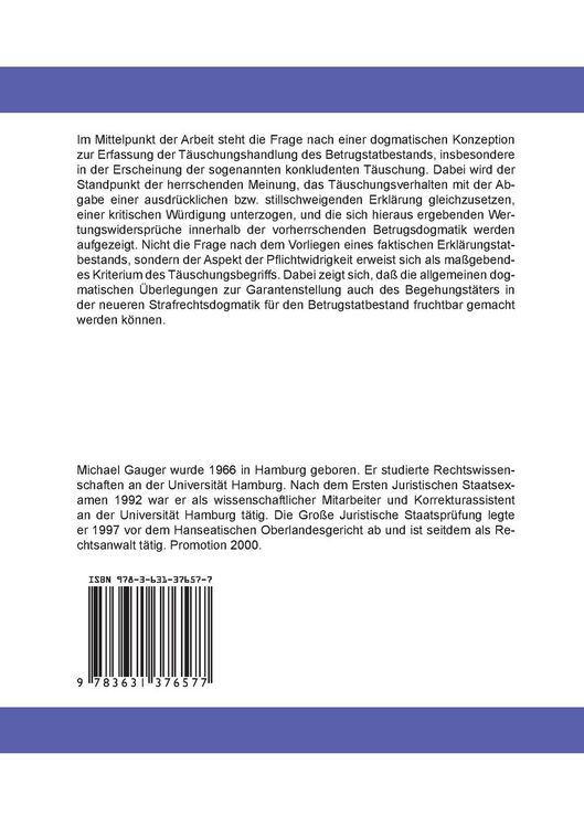 Produktbild: Die Dogmatik der konkludenten T&auml;uschung