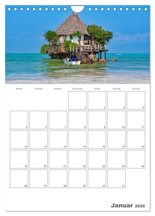 Produktbild: Sansibar - Traumreiseziel (Wandkalender 2026 DIN A4 hoch), CALVENDO Monatskalender