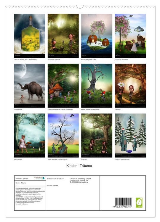 Produktbild: Kinder - Tr&auml;ume (hochwertiger Premium Wandkalender 2026 DIN A2 hoch), Kunstdruck in Hochglanz