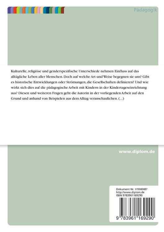 Produktbild: Diversity. Bedeutung und Konsequenzen f&uuml;r die Arbeit als Kindheitsp&auml;dagog*in