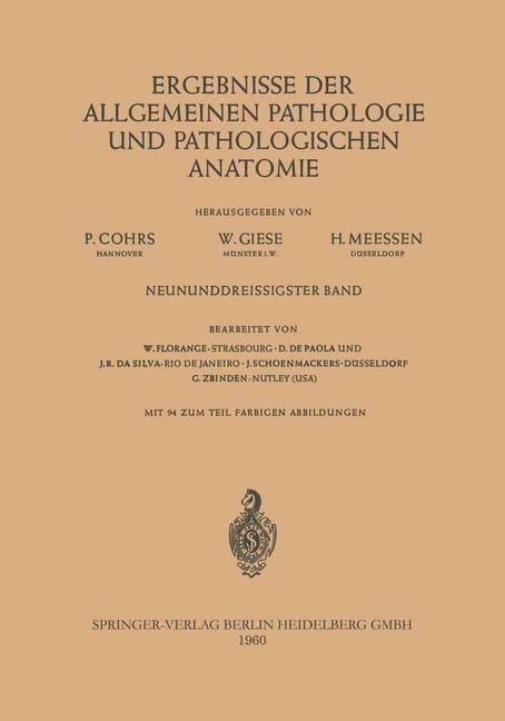 Produktbild: Ergebnisse der allgemeinen Pathologie und pathologischen Anatomie