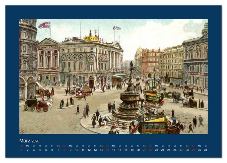 Produktbild: Historisches London von 1888 bis 1918 (Wandkalender 2026 DIN A3 quer), CALVENDO Monatskalender