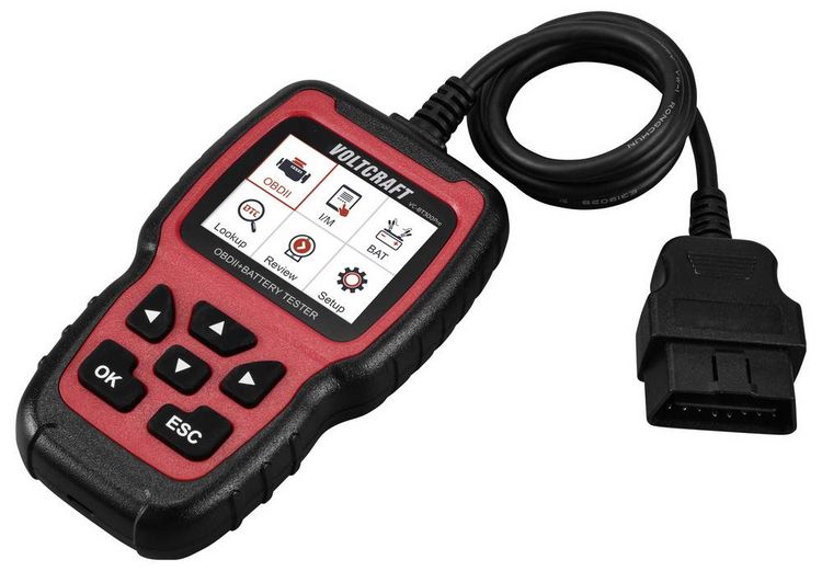 Produktbild: VOLTCRAFT VC-BT300Pro OBD II Diagnosetool mit Batteriepr&uuml;fung VC-16740120