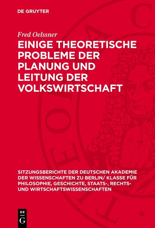 Produktbild: Einige theoretische Probleme der Planung und Leitung der Volkswirtschaft