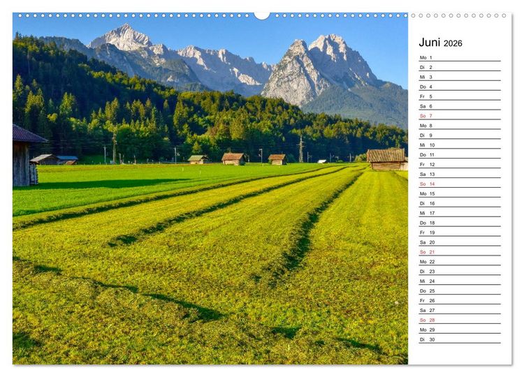 Produktbild: Garmisch-Partenkirchen - Bayerischer Charme im Werdenfelser Land (Wandkalender 2026 DIN A2 quer), CALVENDO Monatskalender