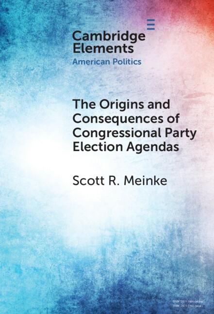 Produktbild: Origins and Consequences of Congressional Party Election Agendas