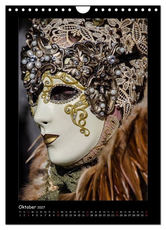 Produktbild: Venezianische Masken HALLia VENEZia Schw&auml;bisch Hall (Wandkalender 2027 DIN A4 hoch), CALVENDO Monatskalender