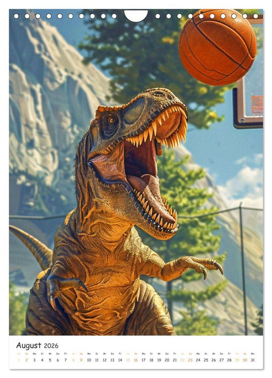 Produktbild: Tyrannosaurus Rex - Kleine Arme, gro&szlig;e Abenteuer (Wandkalender 2026 DIN A4 hoch), CALVENDO Monatskalender