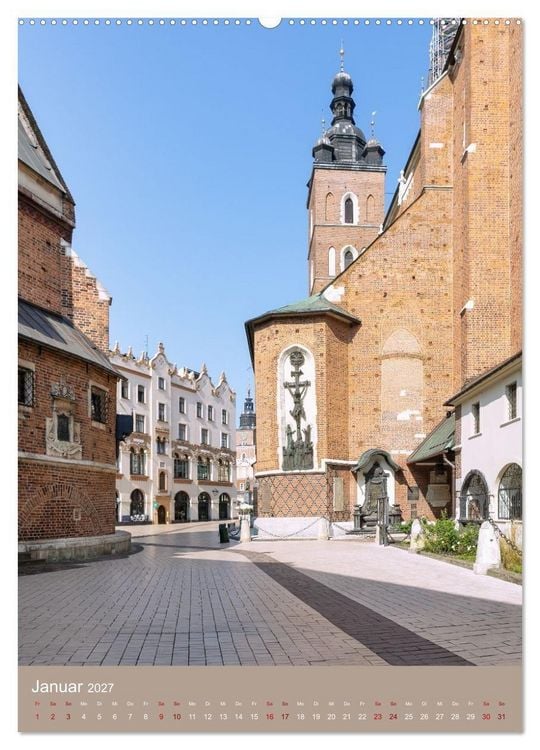 Produktbild: Zeitloses Krakau. Zwischen K&ouml;nigen, Kirchen und Kopfsteinpflaster (hochwertiger Premium Wandkalender 2027 DIN A2 hoch), Kunstdruck in Hochglanz