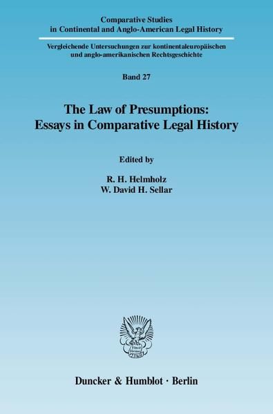 Produktbild: The Law of Presumptions: Essays in Comparative Legal History.