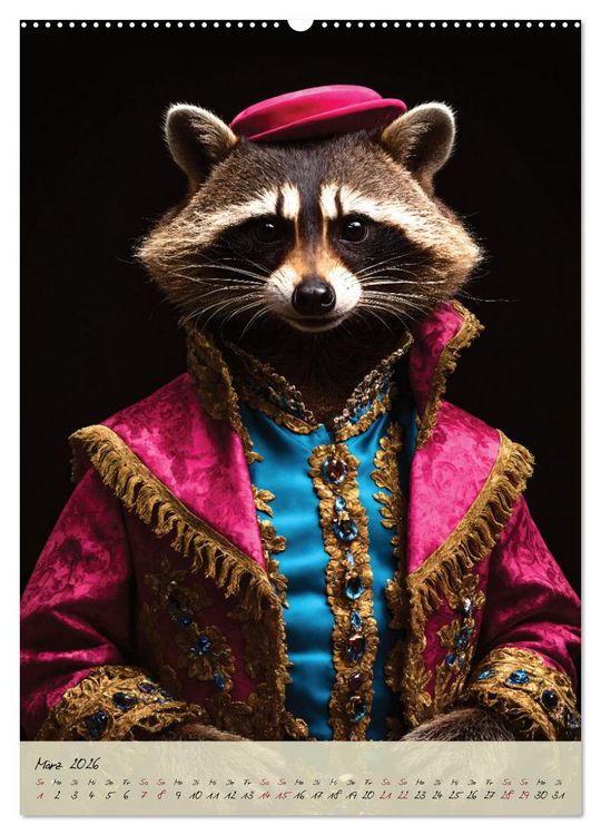 Produktbild: Barocke Tierportraits - Kunst und Klassik (hochwertiger Premium Wandkalender 2026 DIN A2 hoch), Kunstdruck in Hochglanz