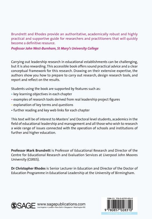 Produktbild: Researching Educational Leadership and Management