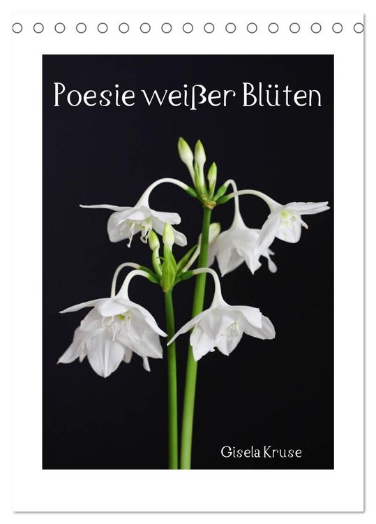 Produktbild: Poesie wei&szlig;er Bl&uuml;ten (Tischkalender 2026 DIN A5 hoch), CALVENDO Monatskalender