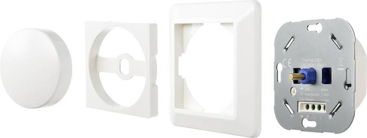 Produktbild: Sygonix SY-4697892 Drehdimmer Geeignet f&uuml;r Leuchtmittel: Halogenlampe, LED-Lampe, Gl&uuml;hlampe