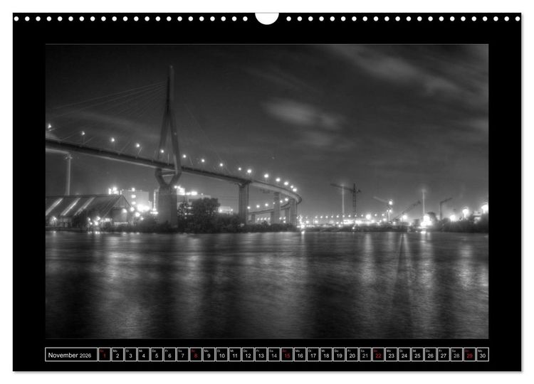 Produktbild: Hamburg Kuntergrau (Wandkalender 2026 DIN A3 quer), CALVENDO Monatskalender