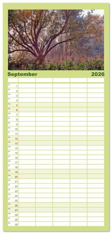 Produktbild: Familienplaner 2026 - Hamburg: Vier- und Marschlande mit 5 Spalten (Wandkalender, 21 x 45 cm) CALVENDO