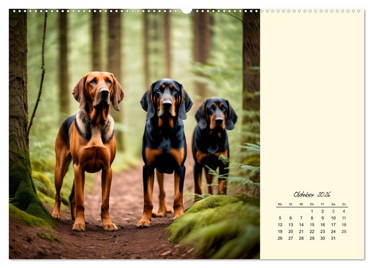 Produktbild: Bloodhound - M&auml;chtige Sp&uuml;rnase (hochwertiger Premium Wandkalender 2026 DIN A2 quer), Kunstdruck in Hochglanz