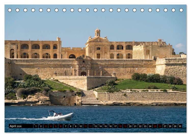 Produktbild: Valletta - Malta (Tischkalender 2026 DIN A5 quer), CALVENDO Monatskalender