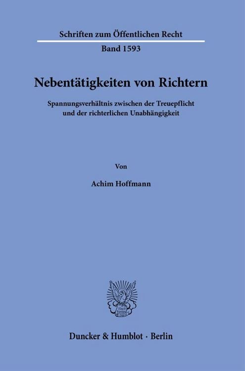Produktbild: Nebent&auml;tigkeiten von Richtern