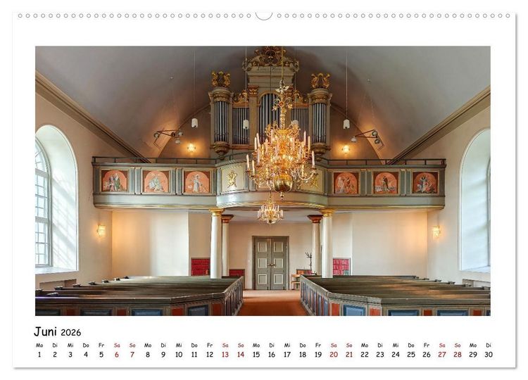 Produktbild: Schwedische Kirchen auf dem St.Olavsweg (hochwertiger Premium Wandkalender 2026 DIN A2 quer), Kunstdruck in Hochglanz