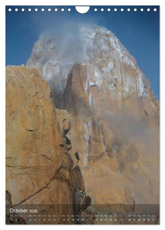 Produktbild: Majestic Mountains Cerro Torre & Fitzroy Patagonia / UK-Version (Wall Calendar 2026 DIN A4 portrait), CALVENDO 12 Month Wall Calendar