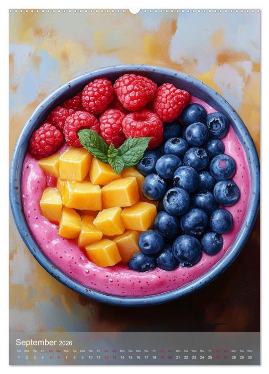 Produktbild: Smoothie Bowl Bliss (Wall Calendar 2026 DIN A2 portrait), CALVENDO 12 Month Wall Calendar