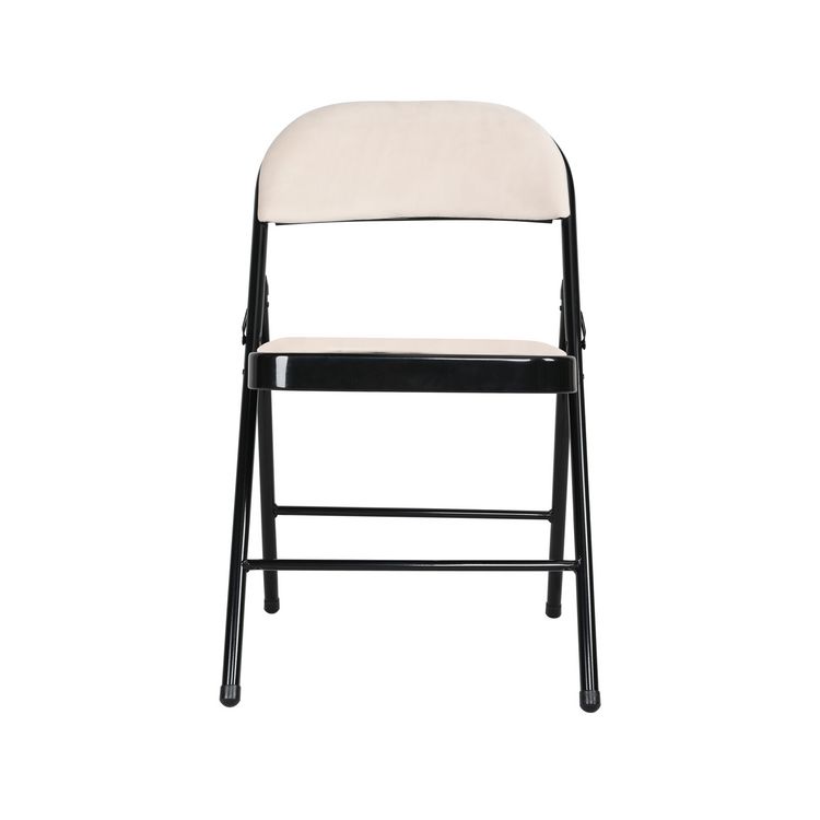 Produktbild: HTI-Living Klappstuhl Wedigo Velvet Beige 2er Set Klappstuhl Wedigo Velvet Beige 2er Set