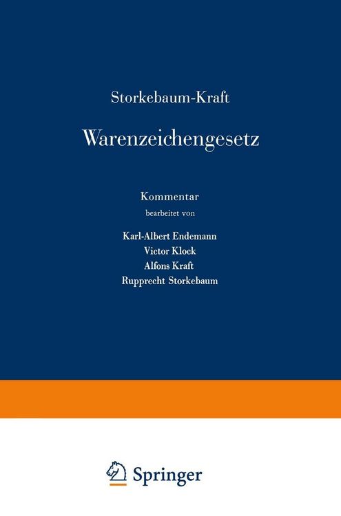 Produktbild: Storkebaum-Kraft Warenzeichengesetz